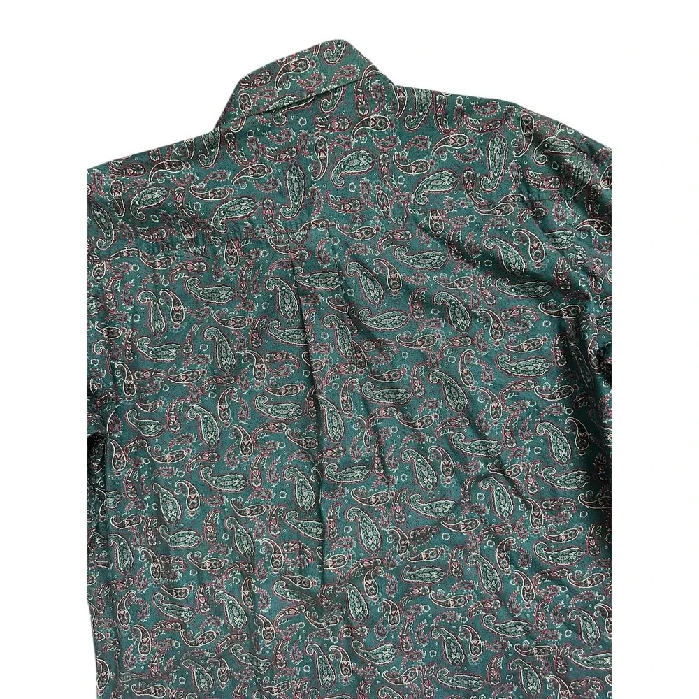 Cinch‎ Cotton Paisley Western Casual Button-Down Multicolor Blue Pink Shirt Sz L - Picture 9 of 9